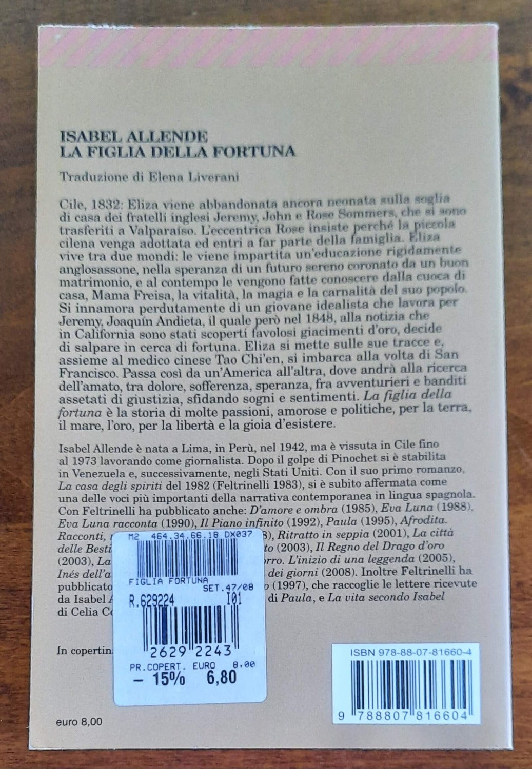 La figlia della fortuna - di Isabel Allende - Libreria Biellese