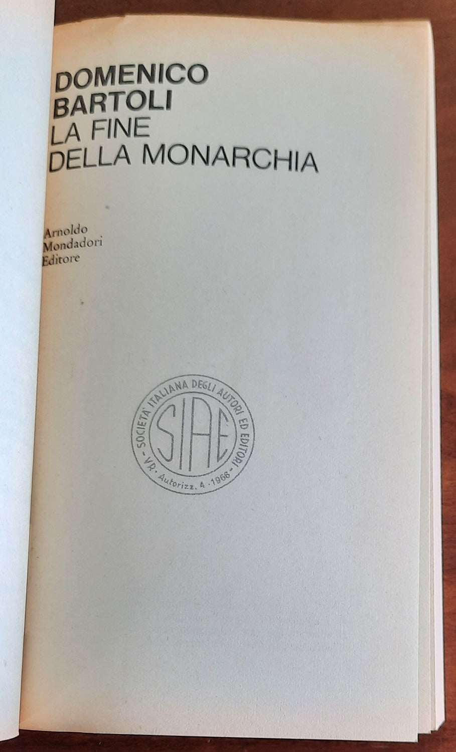 La fine della monarchia - di Domenico Bartoli