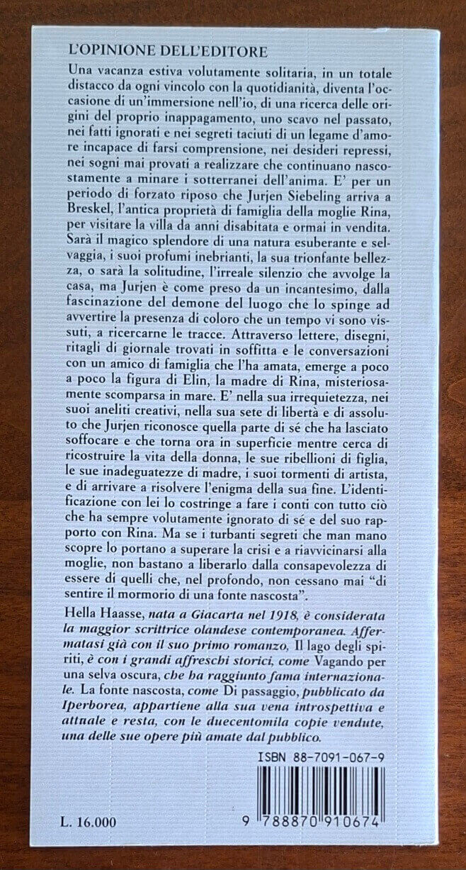 La fonte nascosta - di Hella Haasse - Iperborea