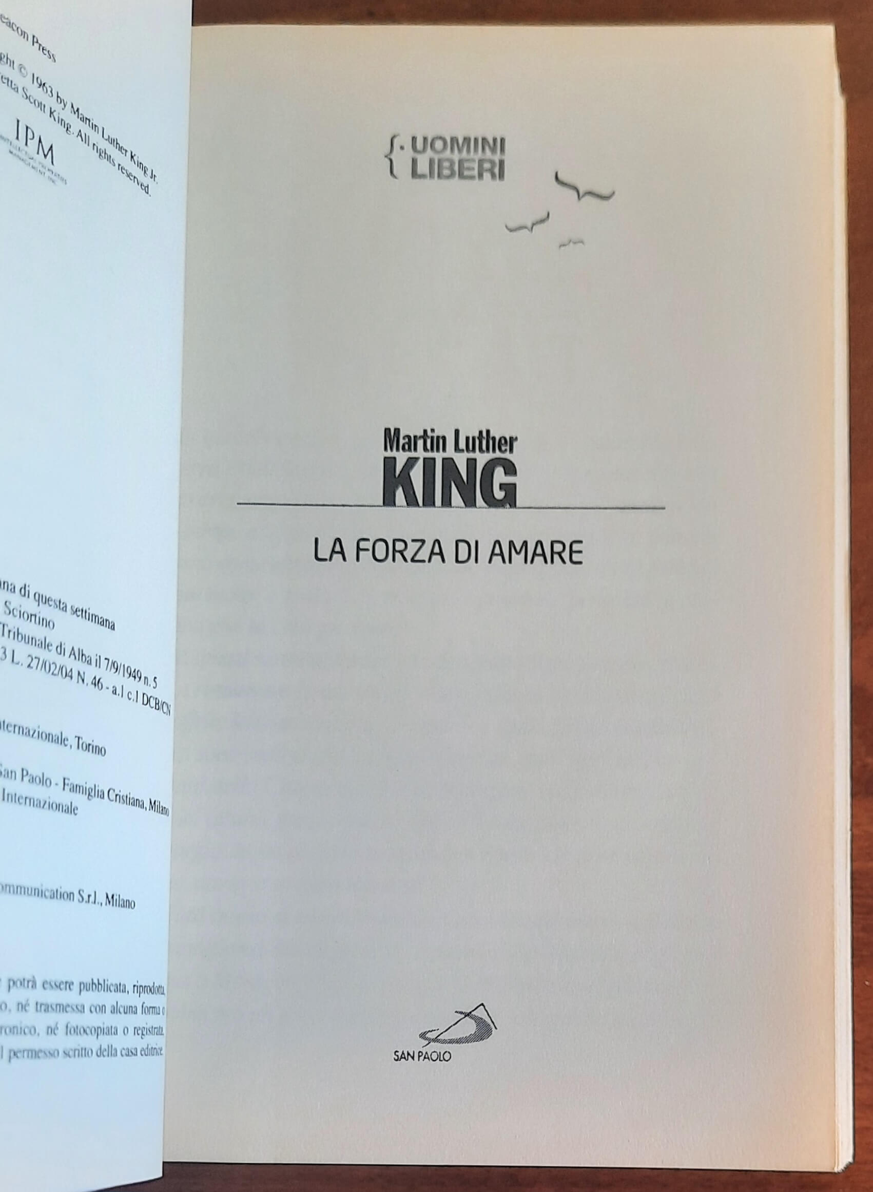 La forza di amare - di Martin Luther King