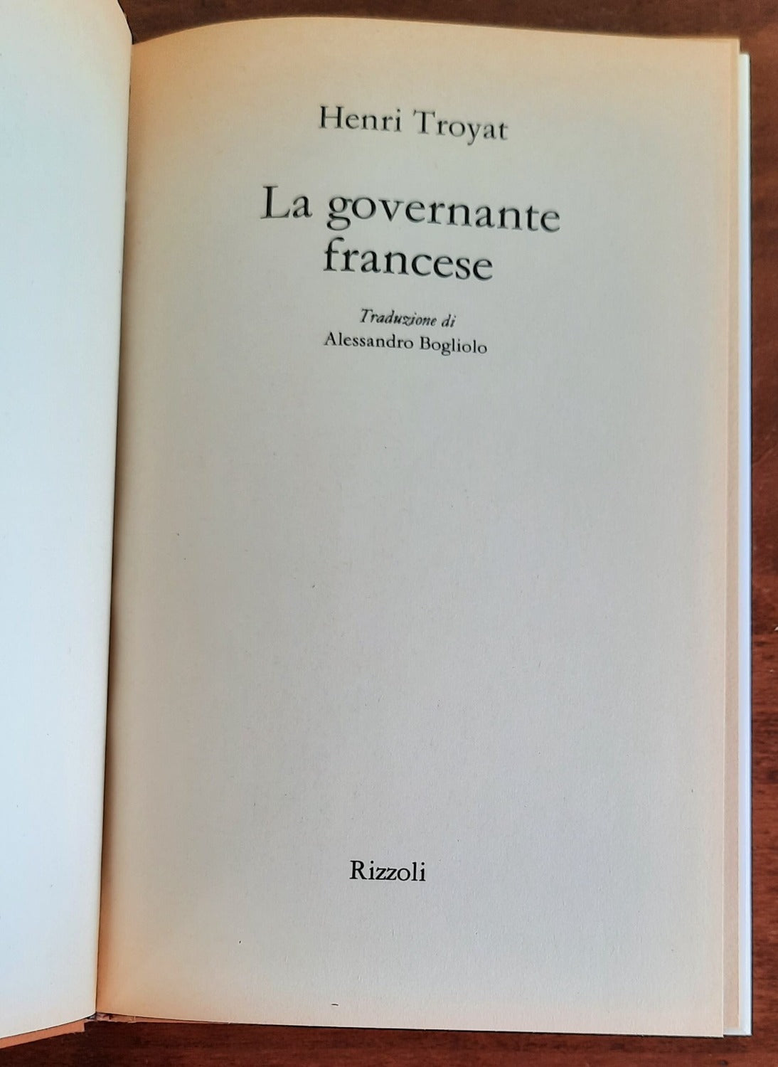 La governante francese - Rizzoli - 1990