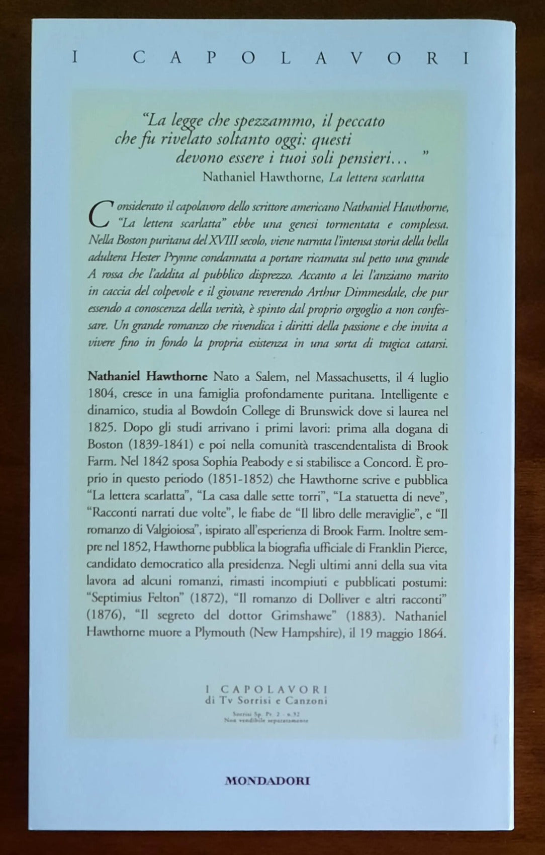 La lettera scarlatta - di Nathaniel Hawthorne - Mondadori