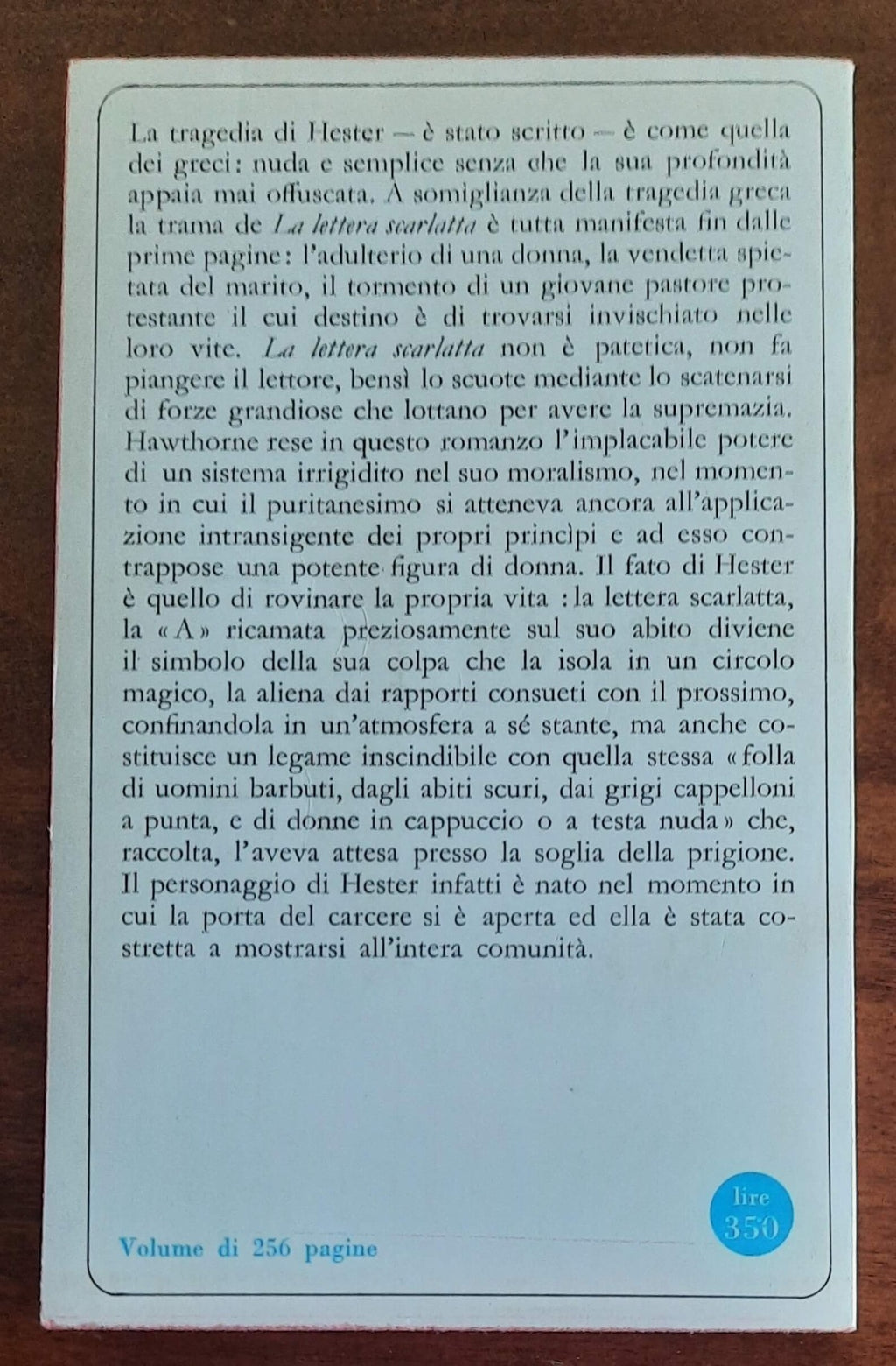 La lettera scarlatta - di Nathaniel Hawthorne - Sansoni