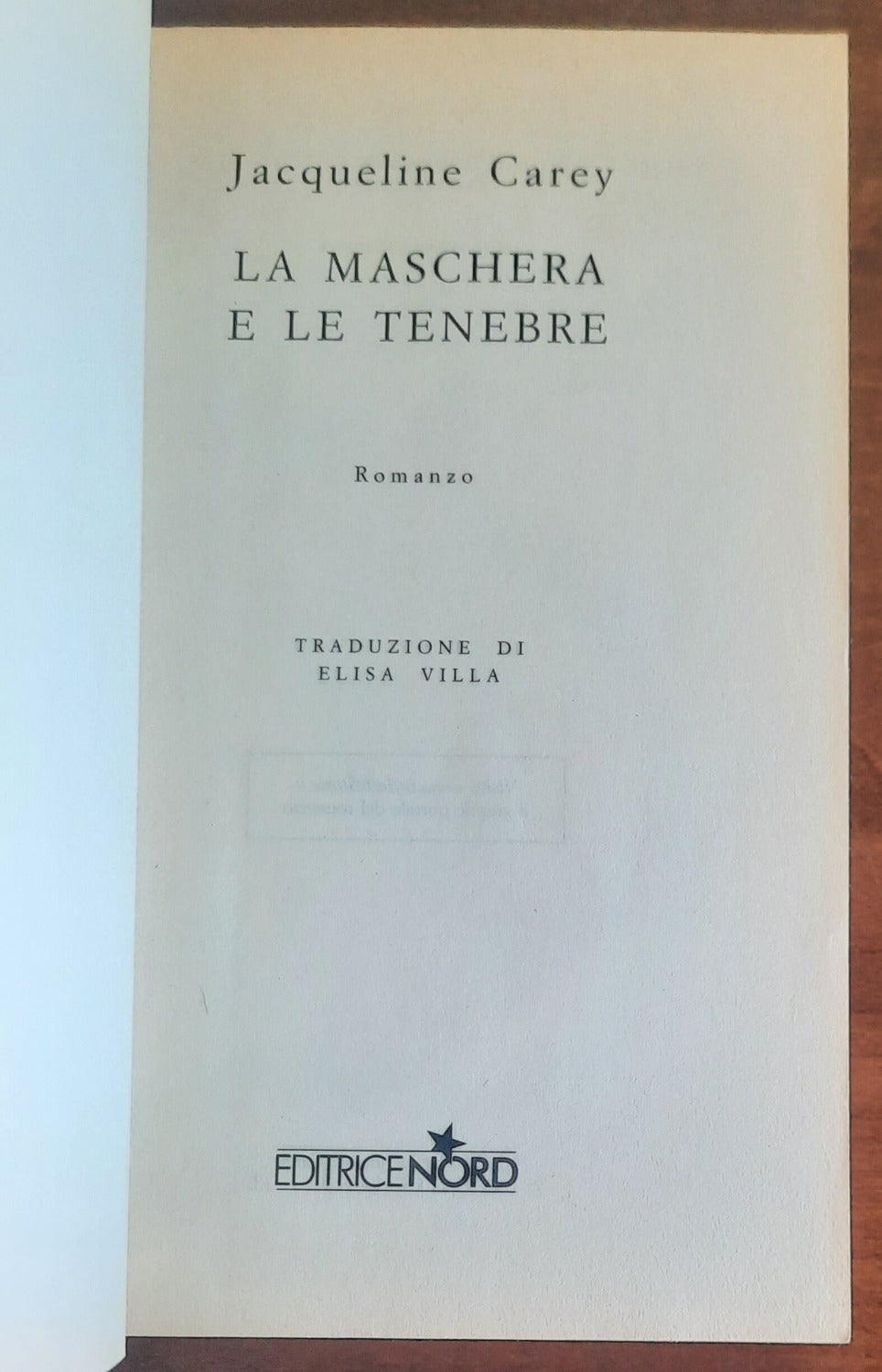 La maschera e le tenebre