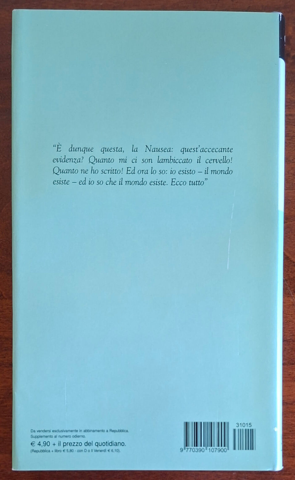 La nausea - Jean Paul Sartre - La Biblioteca Di Repubblica