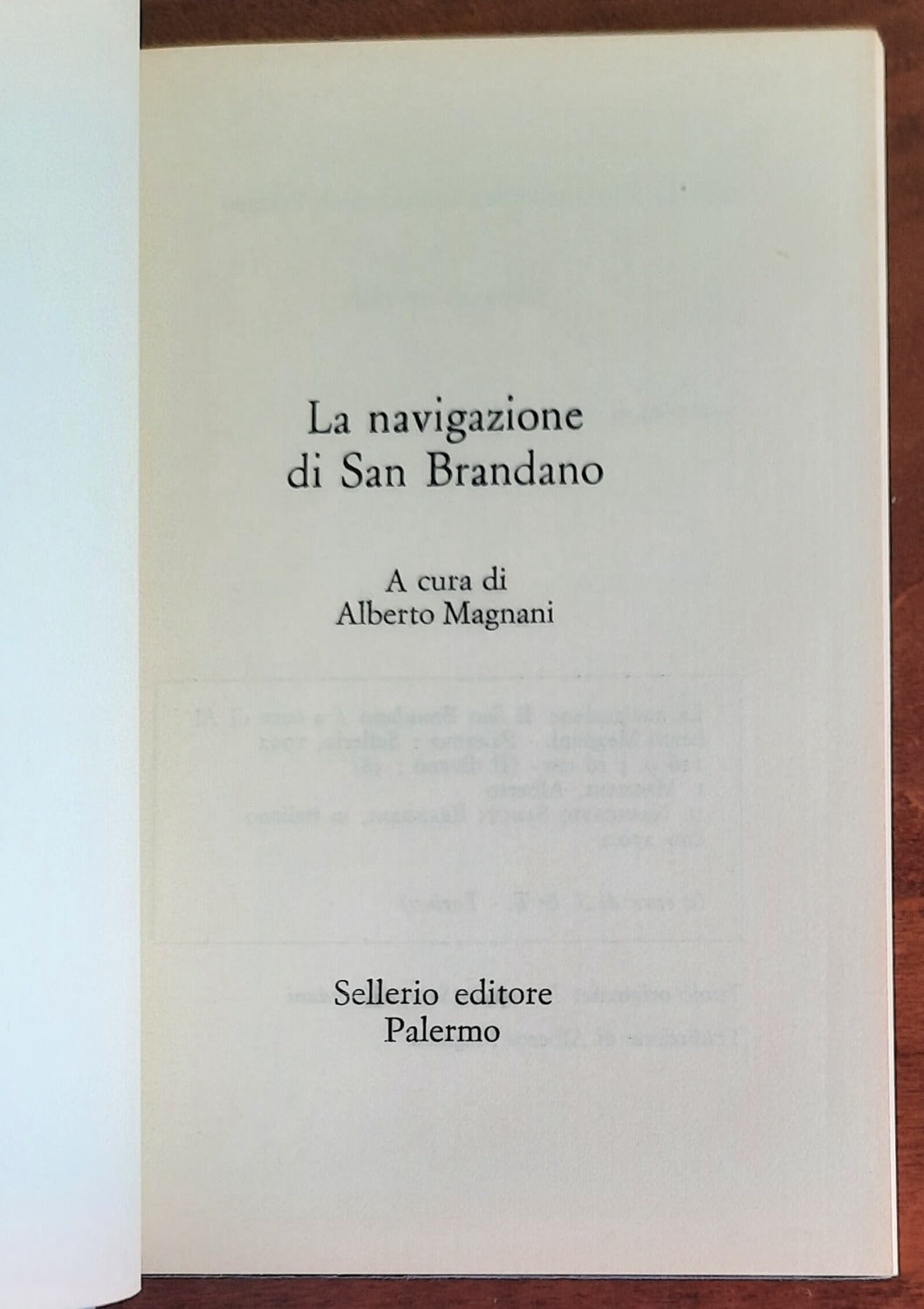 La navigazione di San Brandano - Sellerio - 1992