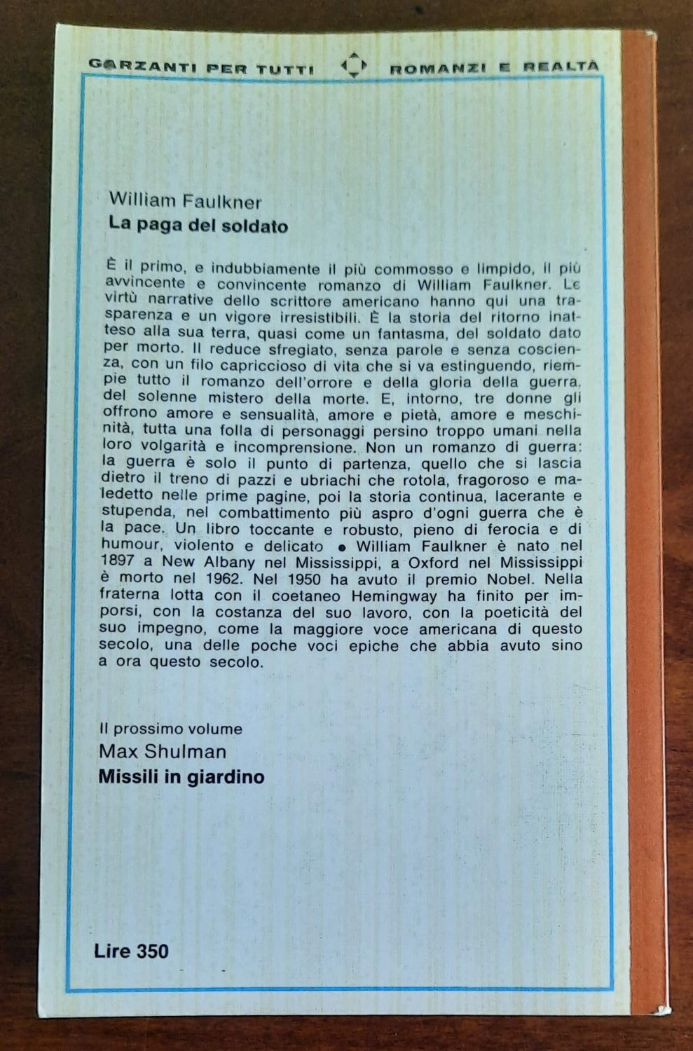 La paga del soldato - di William Faulkner