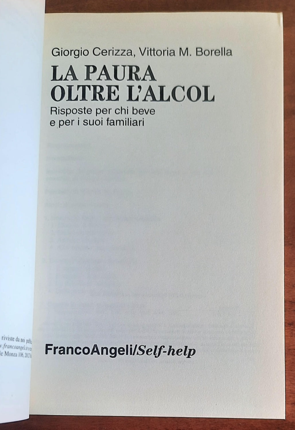 La paura oltre l’alcol. Risposte per chi beve e per i suoi familiari