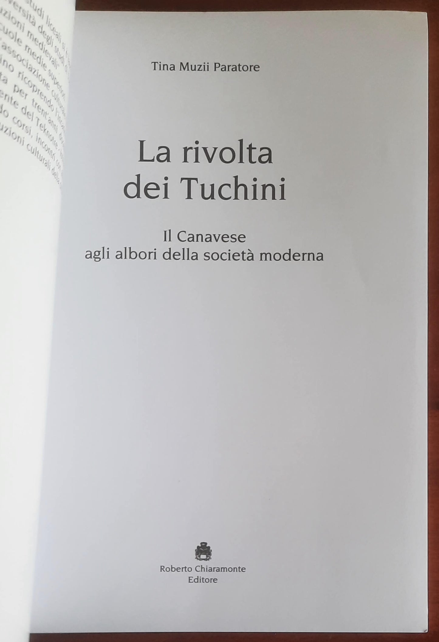 La rivolta dei Tuchini. Il Canavese agli albori della società moderna