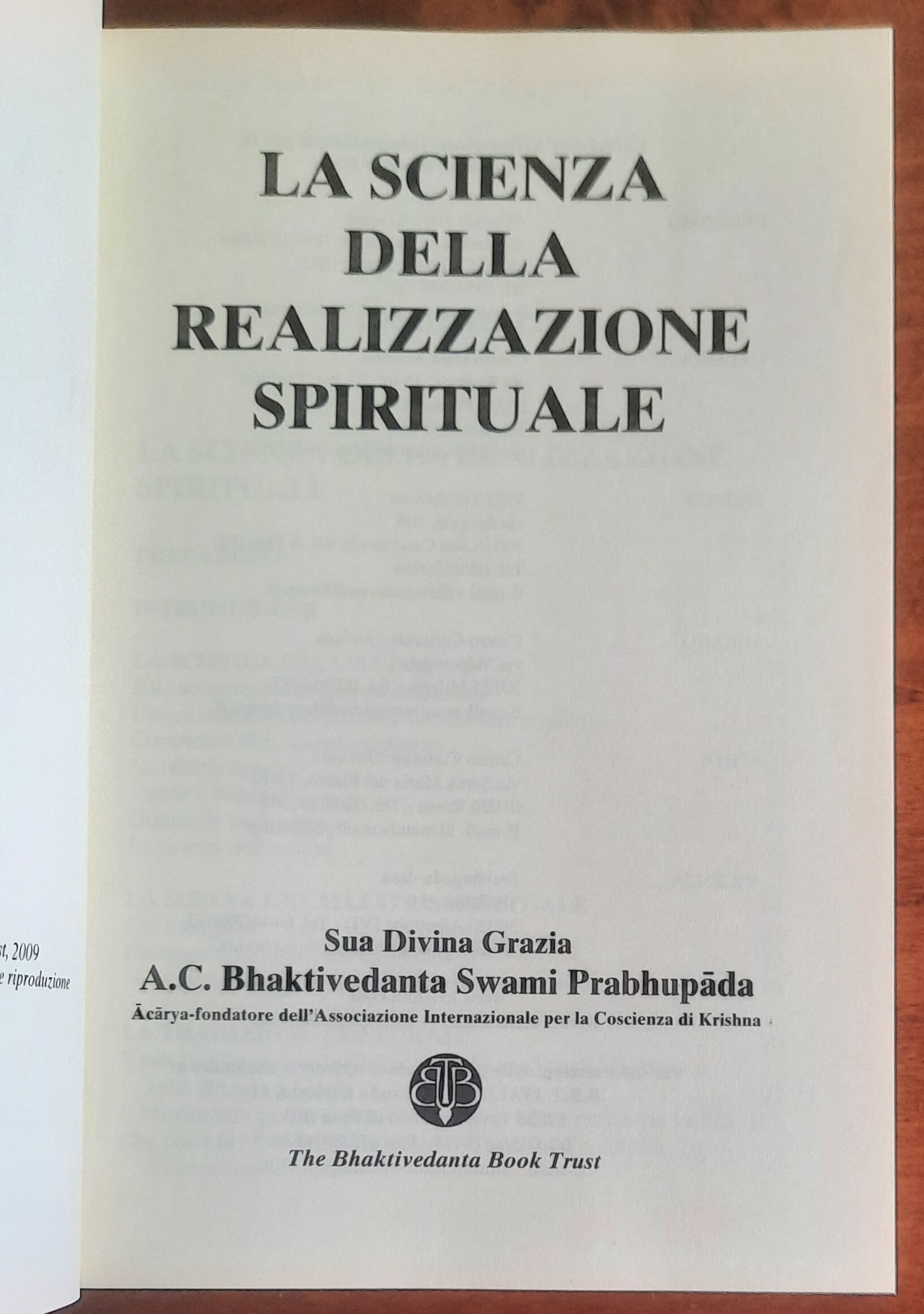 La scienza della realizzazione spirituale - The Bhaktivedanta Book Trust