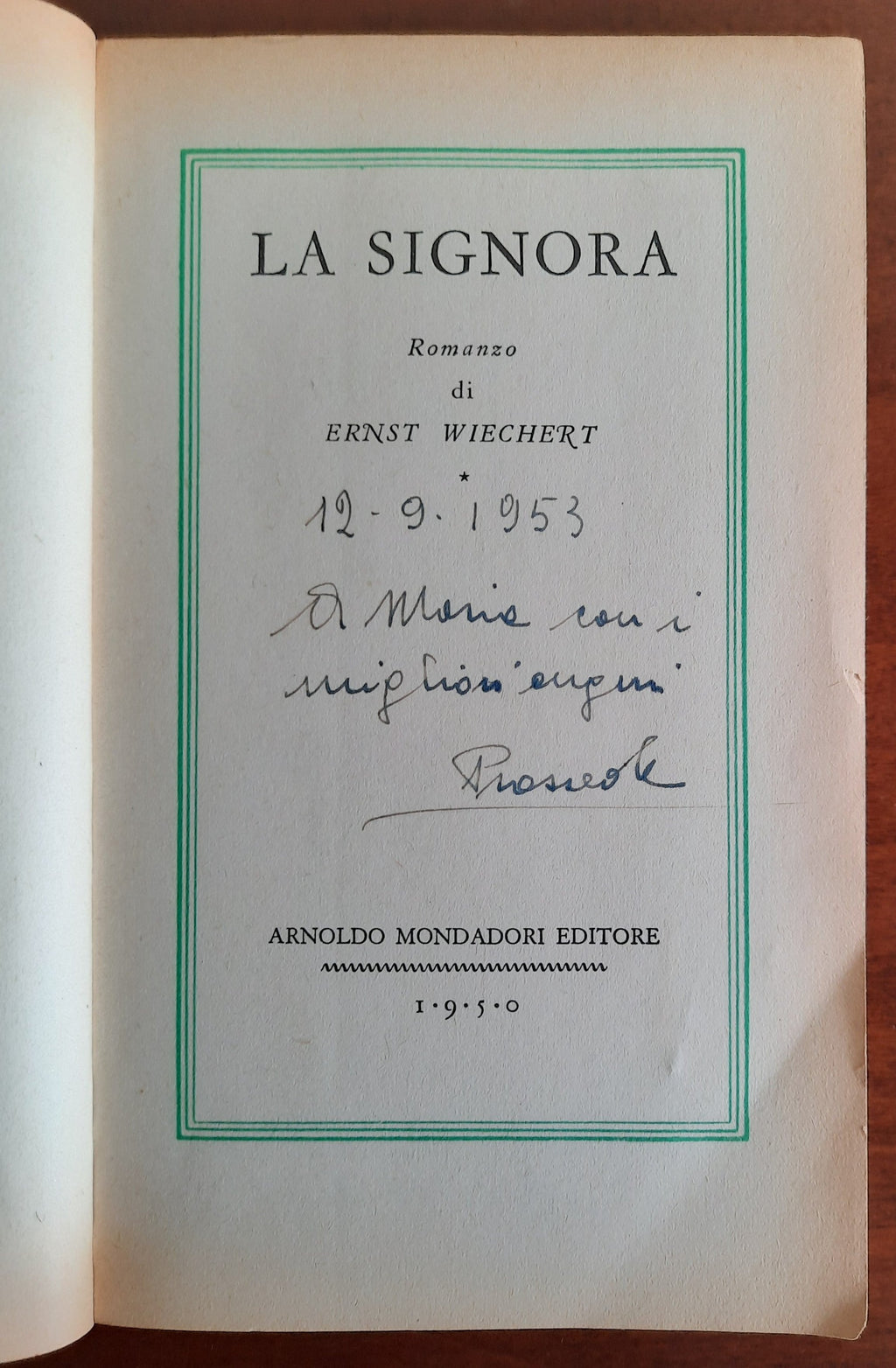 La signora - di Ernst Wiechert - Mondadori