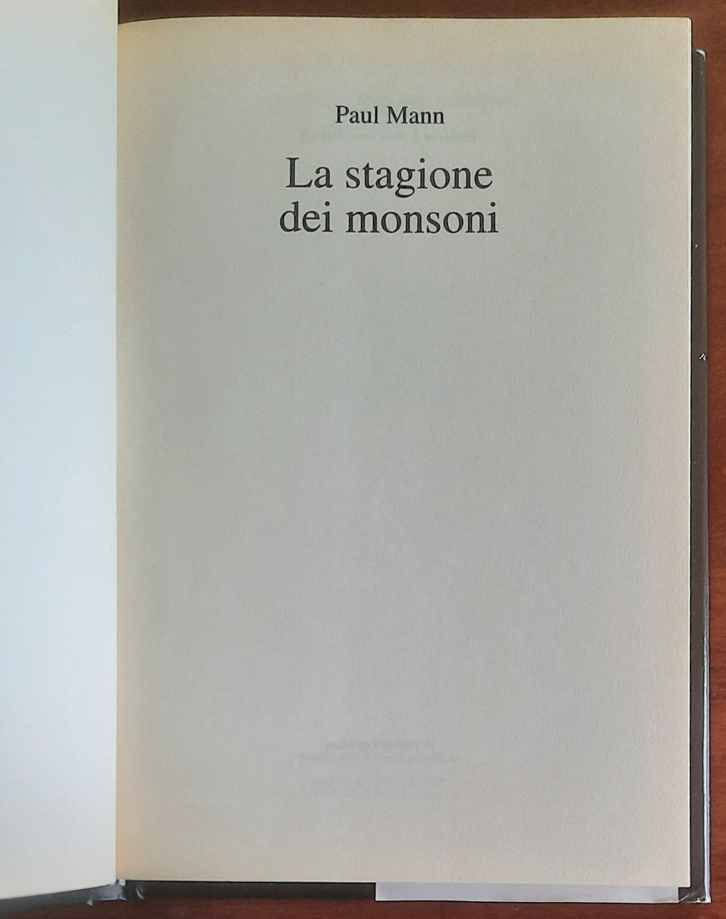La stagione dei monsoni - di Paul Mann - CDE