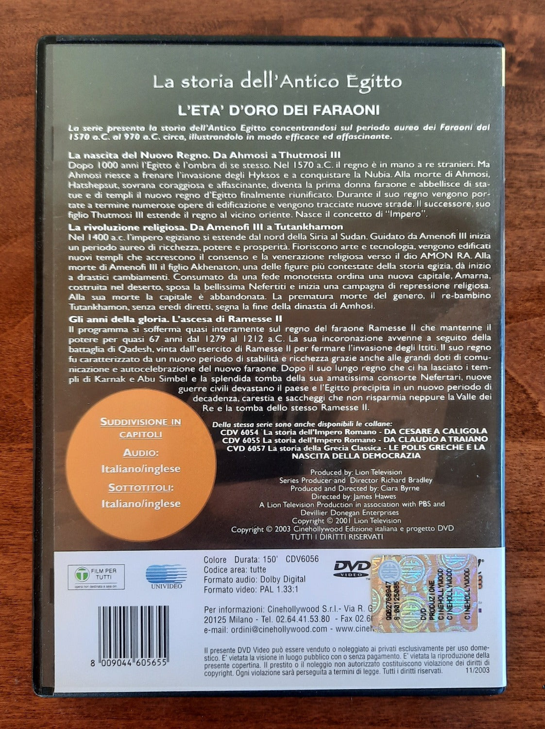 La storia dell'Antico Egitto. L'età d'oro dei faraoni - Dvd