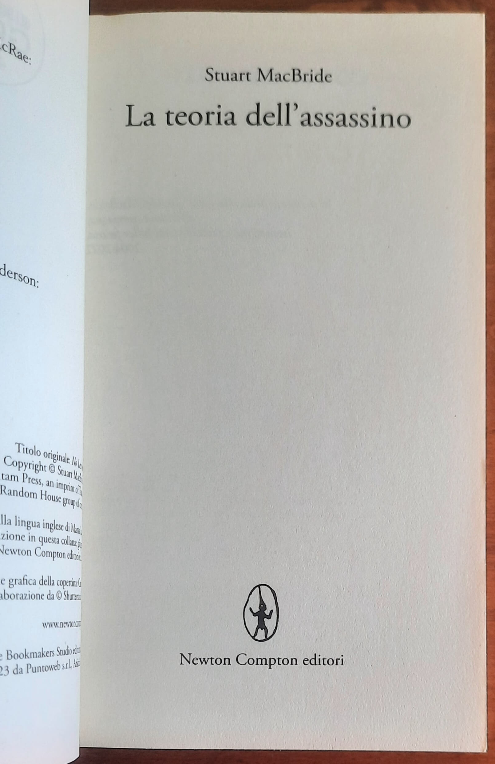 La teoria dell'assassino - di Stuart Macbride - Newton Compton
