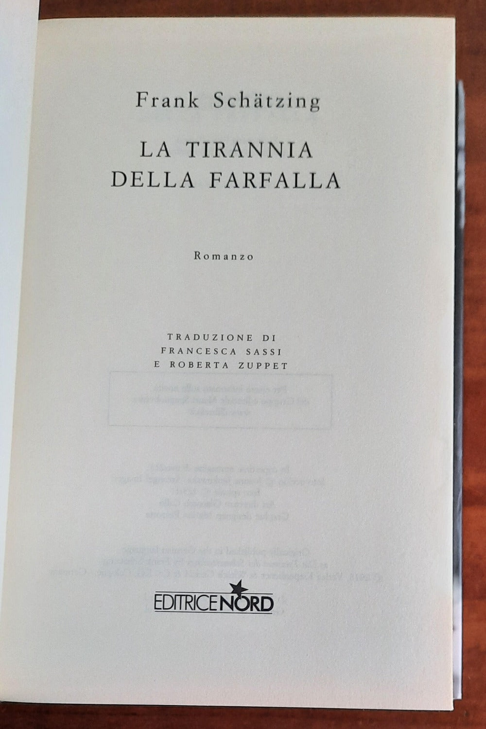 La tirannia della farfalla - Editrice Nord - Libreria Biellese
