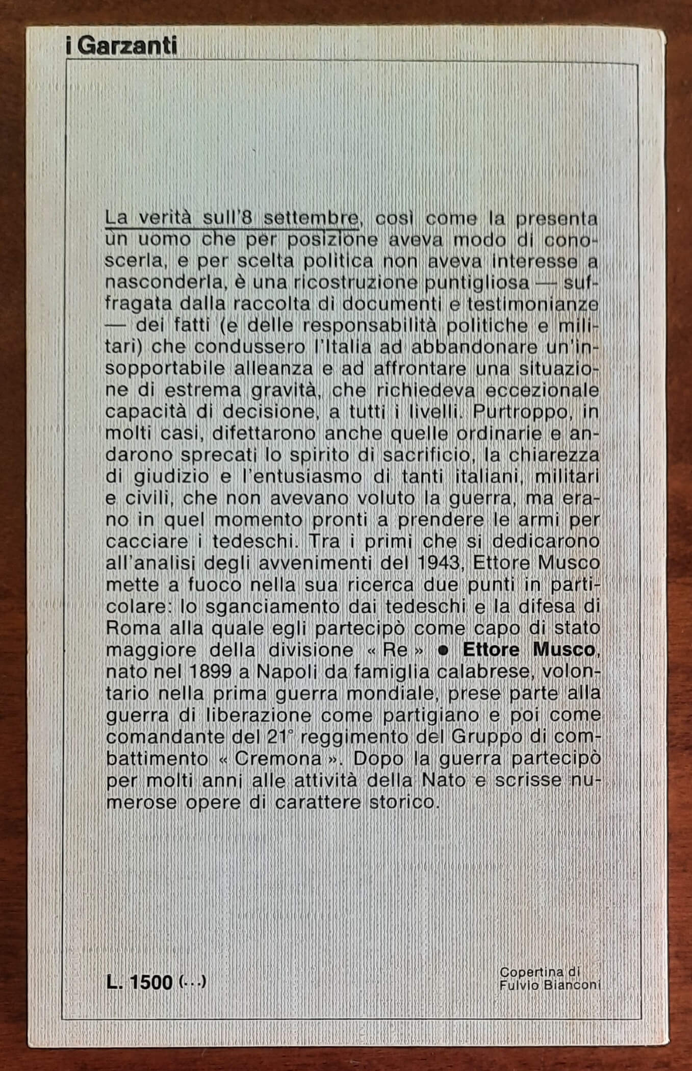 La verità sull’8 settembre - di Ettore Musco - Garzanti