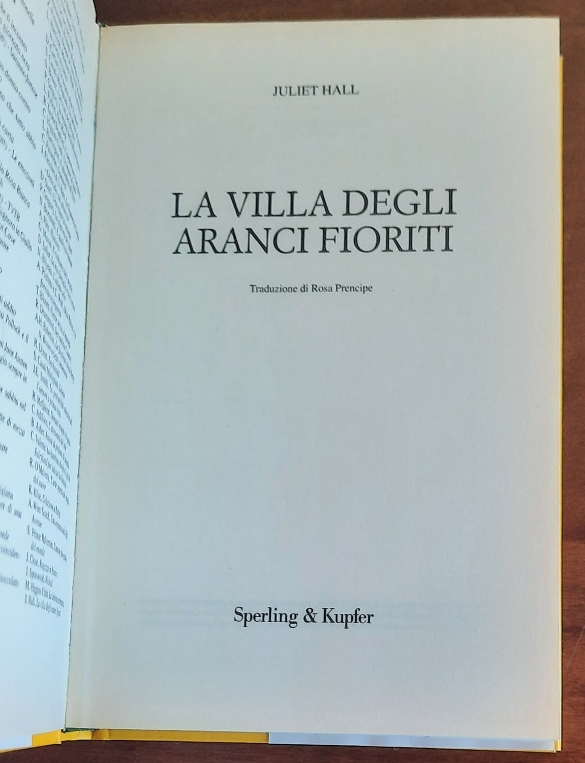 La villa degli aranci fioriti - Juliet Hall