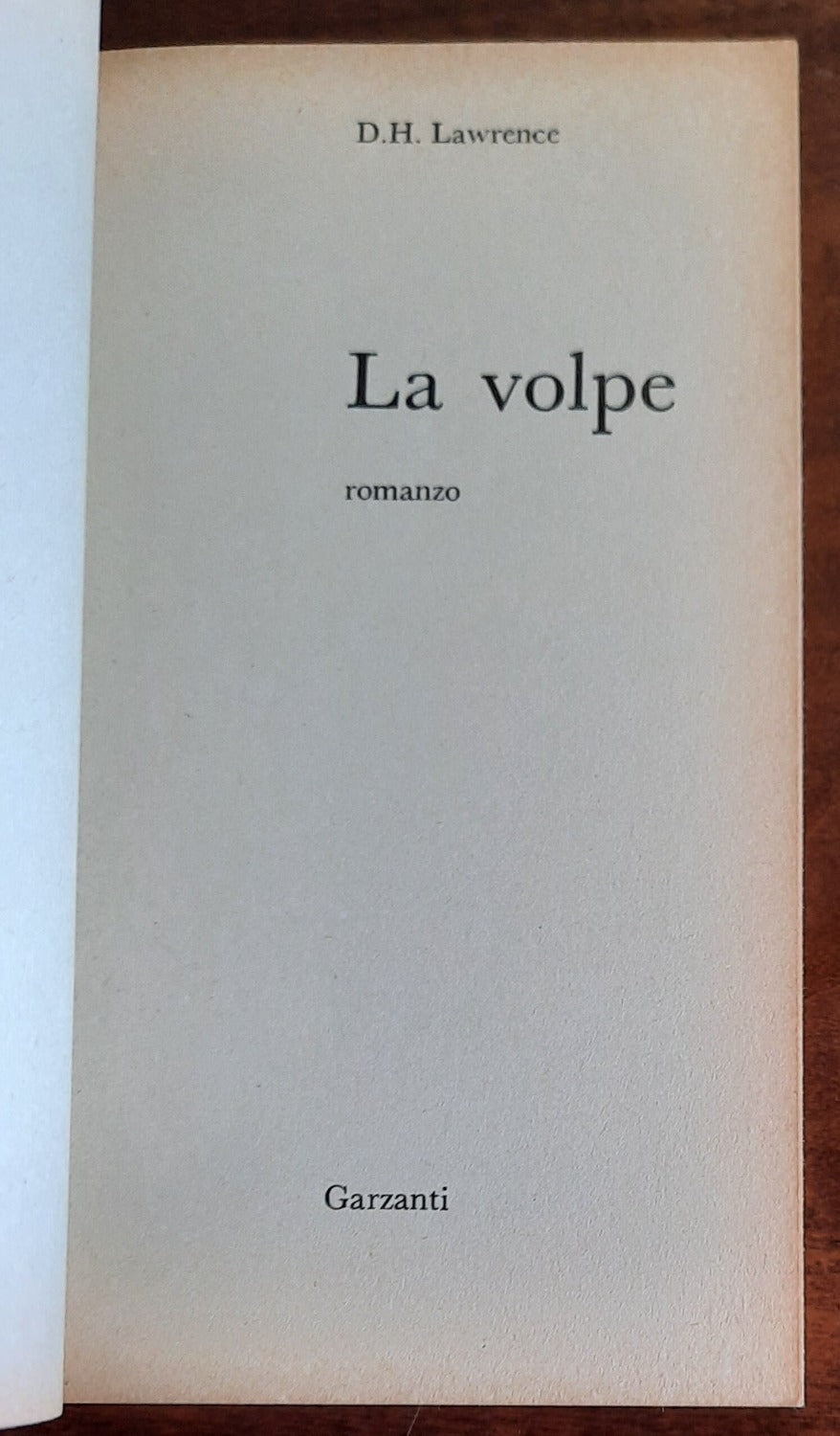 La volpe - di David Herbert Lawrence