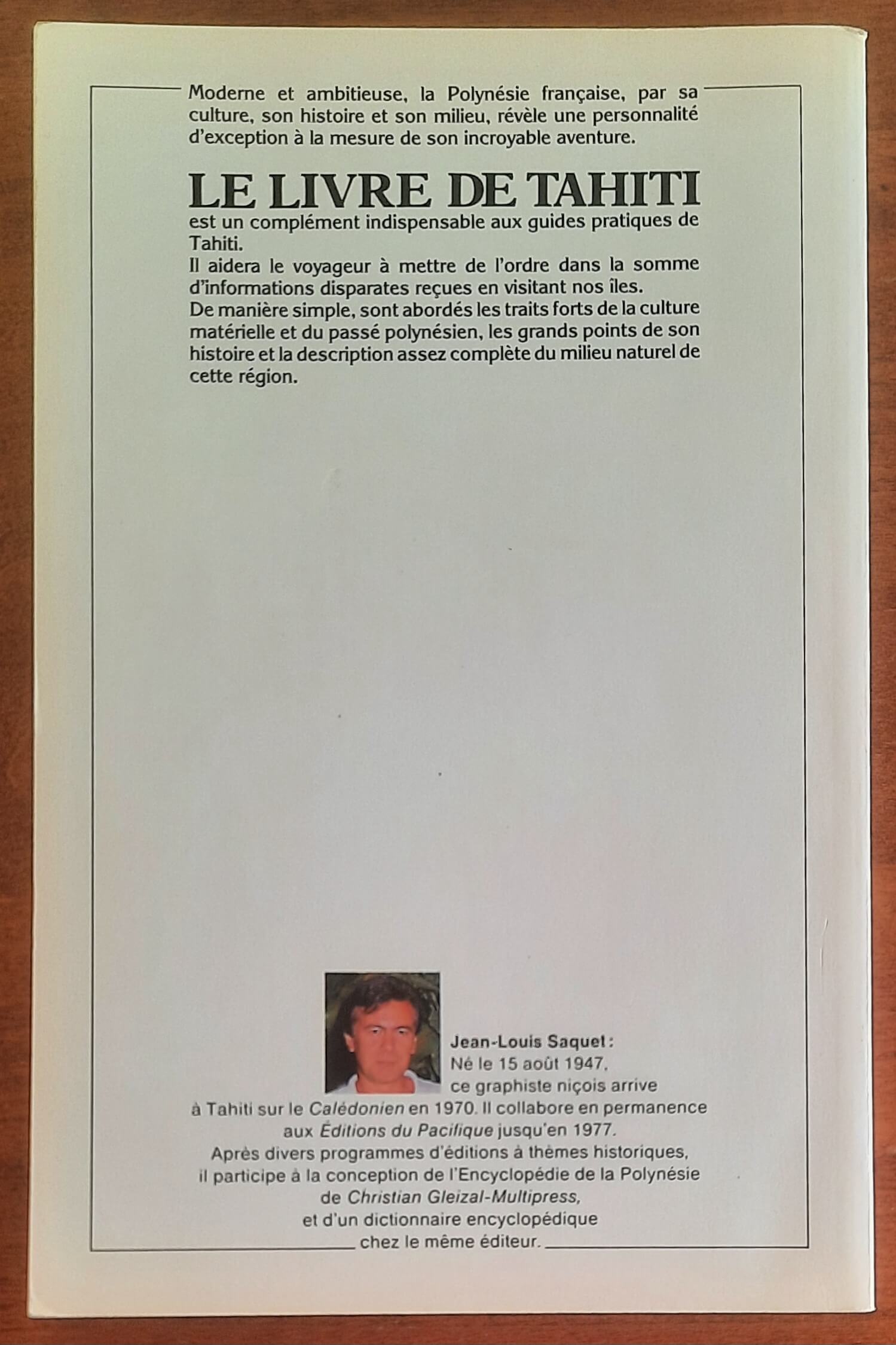 Le livre de Tahiti - di Jean-louis Saquet - Editions Avant Et Apres