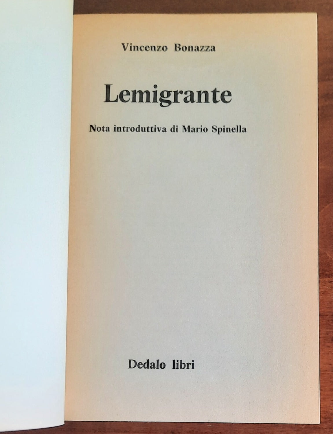 Lemigrante - di Vincenzo Bonazza