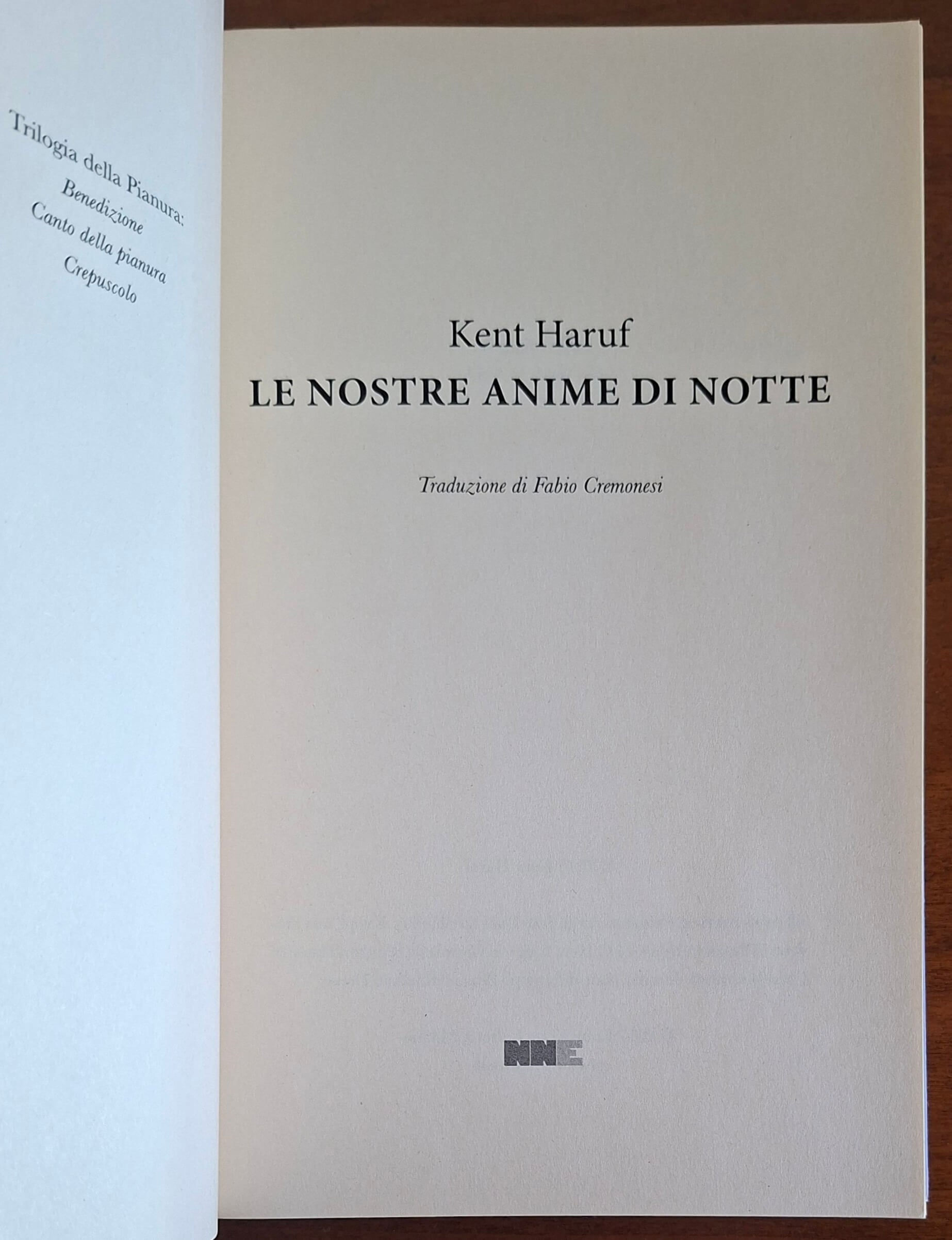 Le nostre anime di notte - di Kent Haruf - Nn Editore