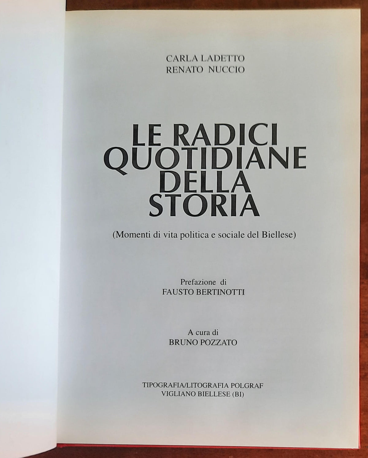 Le radici quotidiane della storia (Momenti di vita politica e sociale del Biellese)