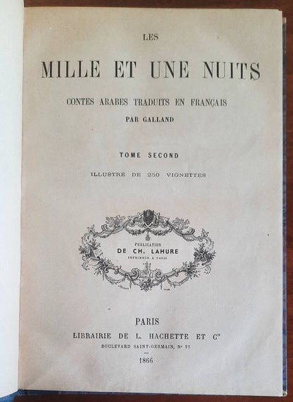 Les mille et une nuits - in 2 vol. - Libraire De L. Hachette