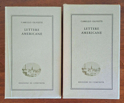 Lettere americane - Camillo Olivetti - Ediz. Di Comunità - 1968 (ottobre)