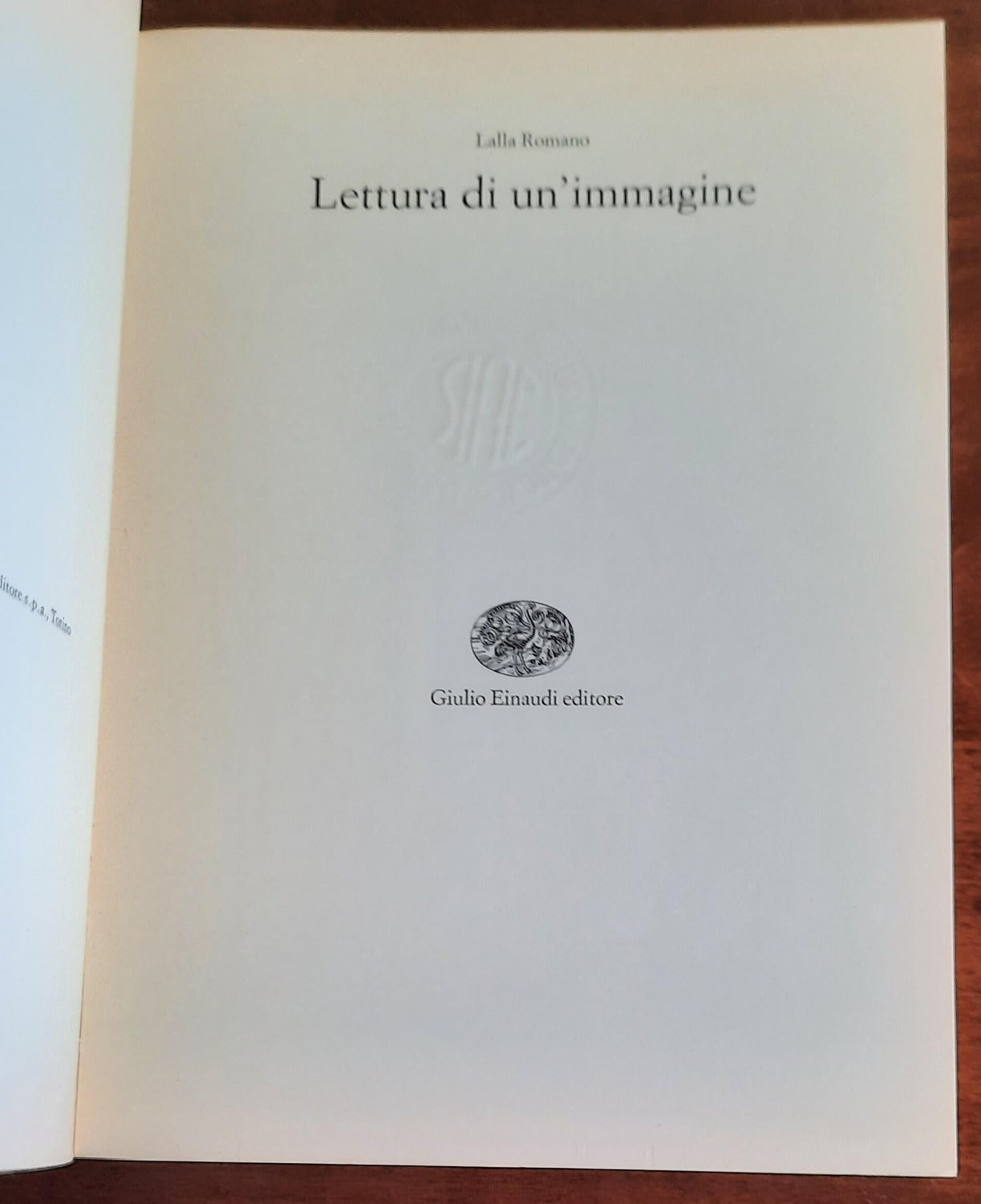 Lettura di un’immagine - di Lalla Romano