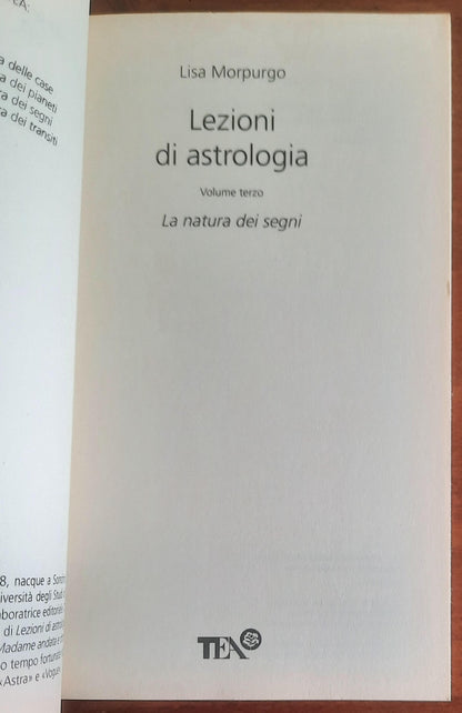 Lezioni di astrologia. Vol. 3 La natura dei segni - Tea