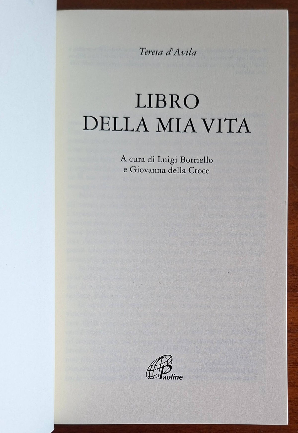 Libro della mia vita - Teresa D'Avila - Edizioni Paoline