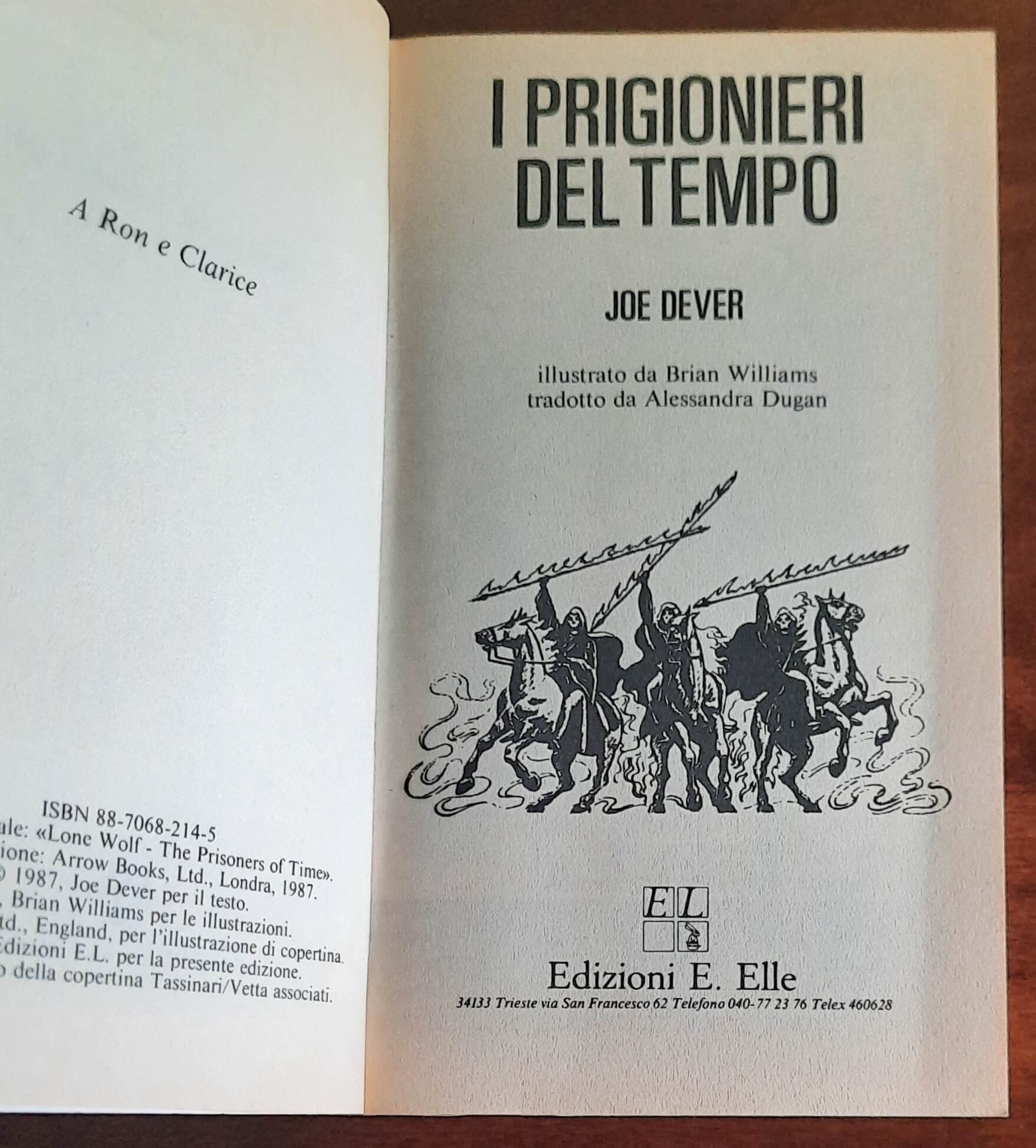 Librogame: I prigionieri del tempo (Lupo solitario) - 1989