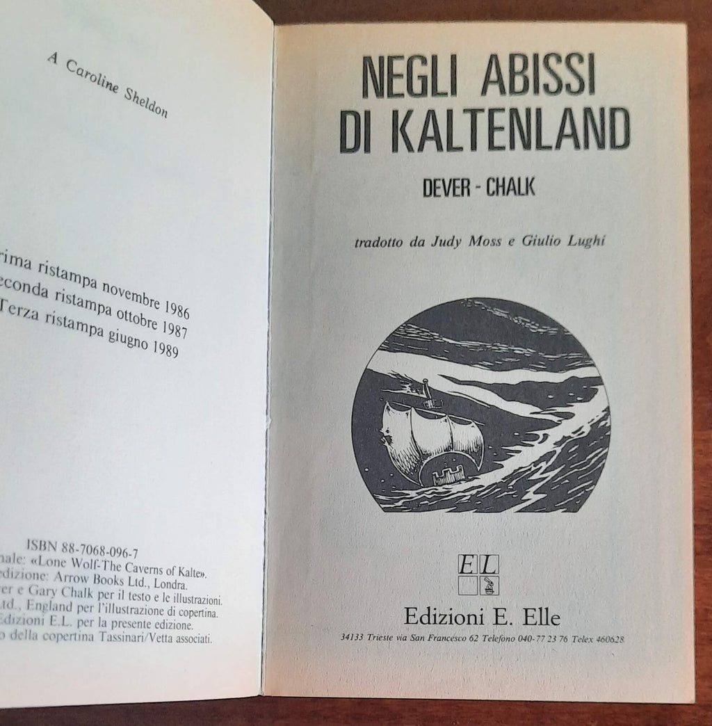 Librogame: Negli abissi di Kaltenland (Lupo solitario) - 1989