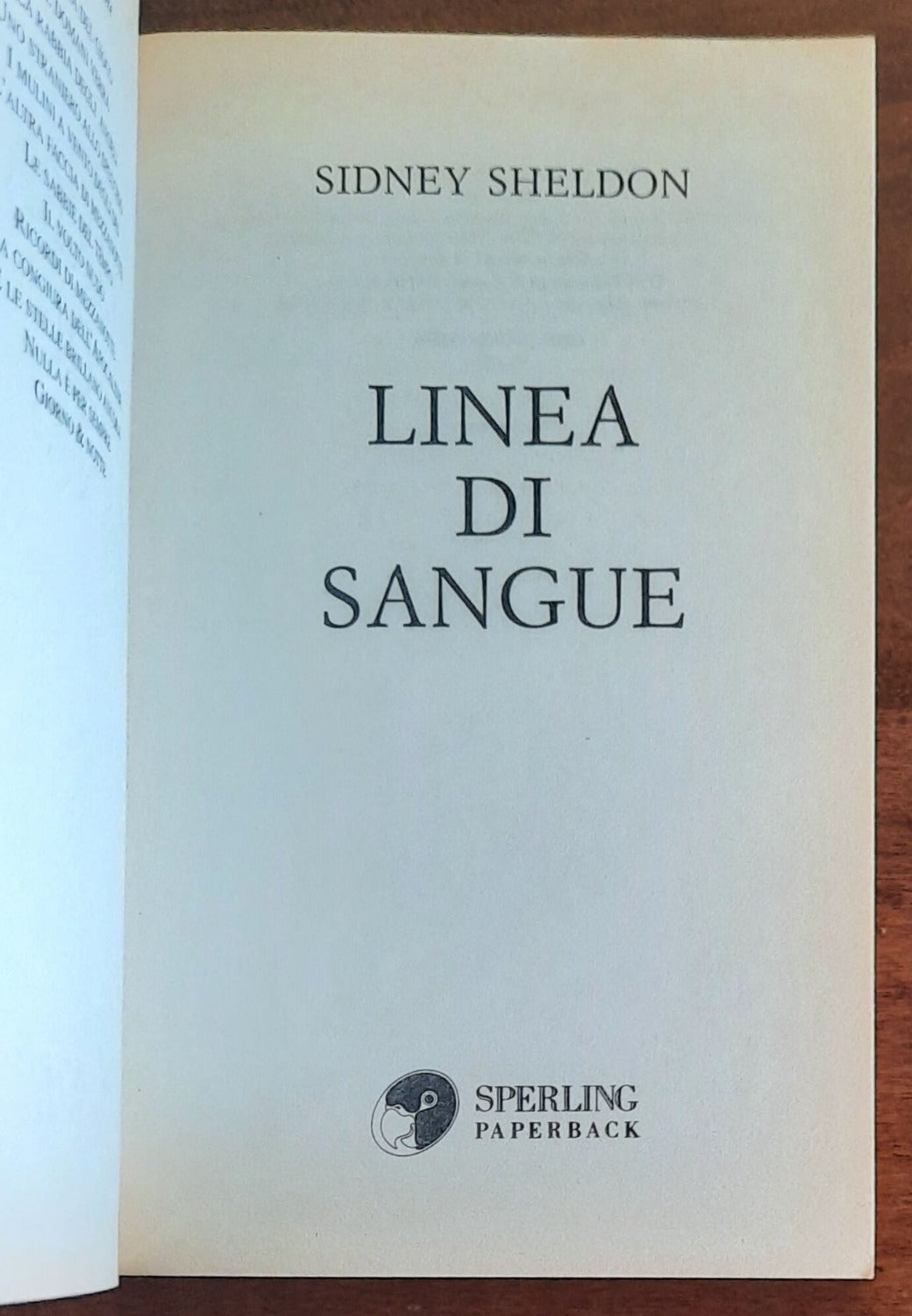 Linea di sangue - di Sidney Sheldon - Sperling