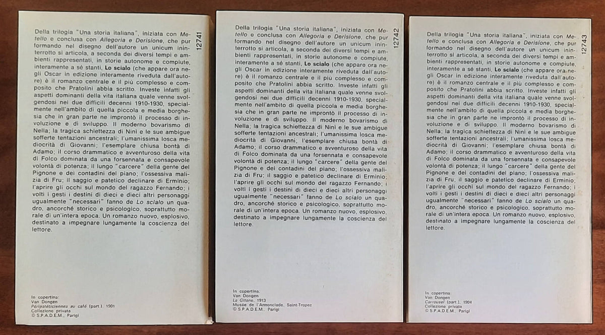 Lo scialo - di Vasco Pratolini - Mondadori Oscar - 3 vol.