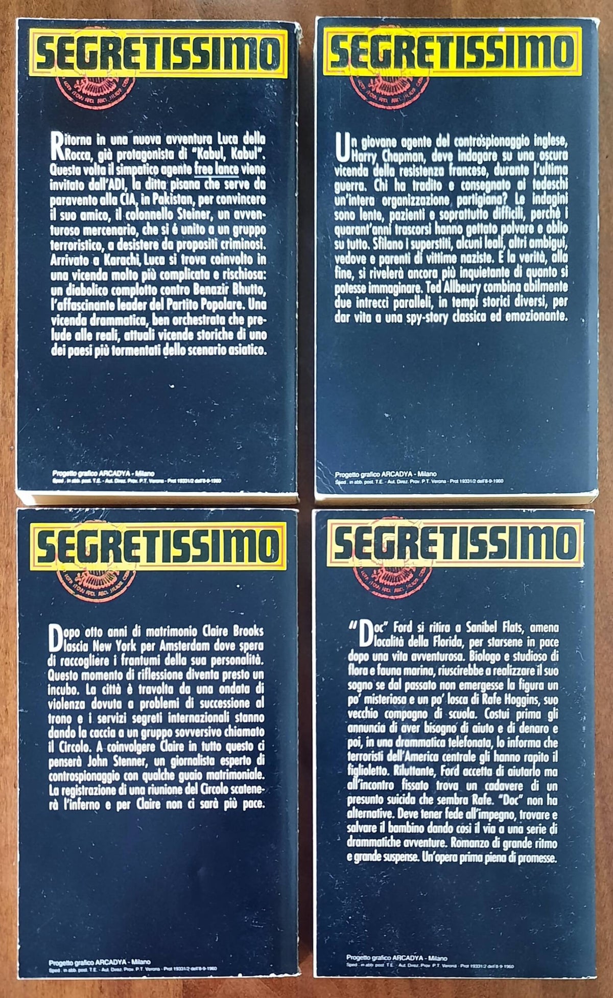 Lotto di n. 4 Segretissimo Mondadori: n. 1170 - 1174 - 1176 - 1182