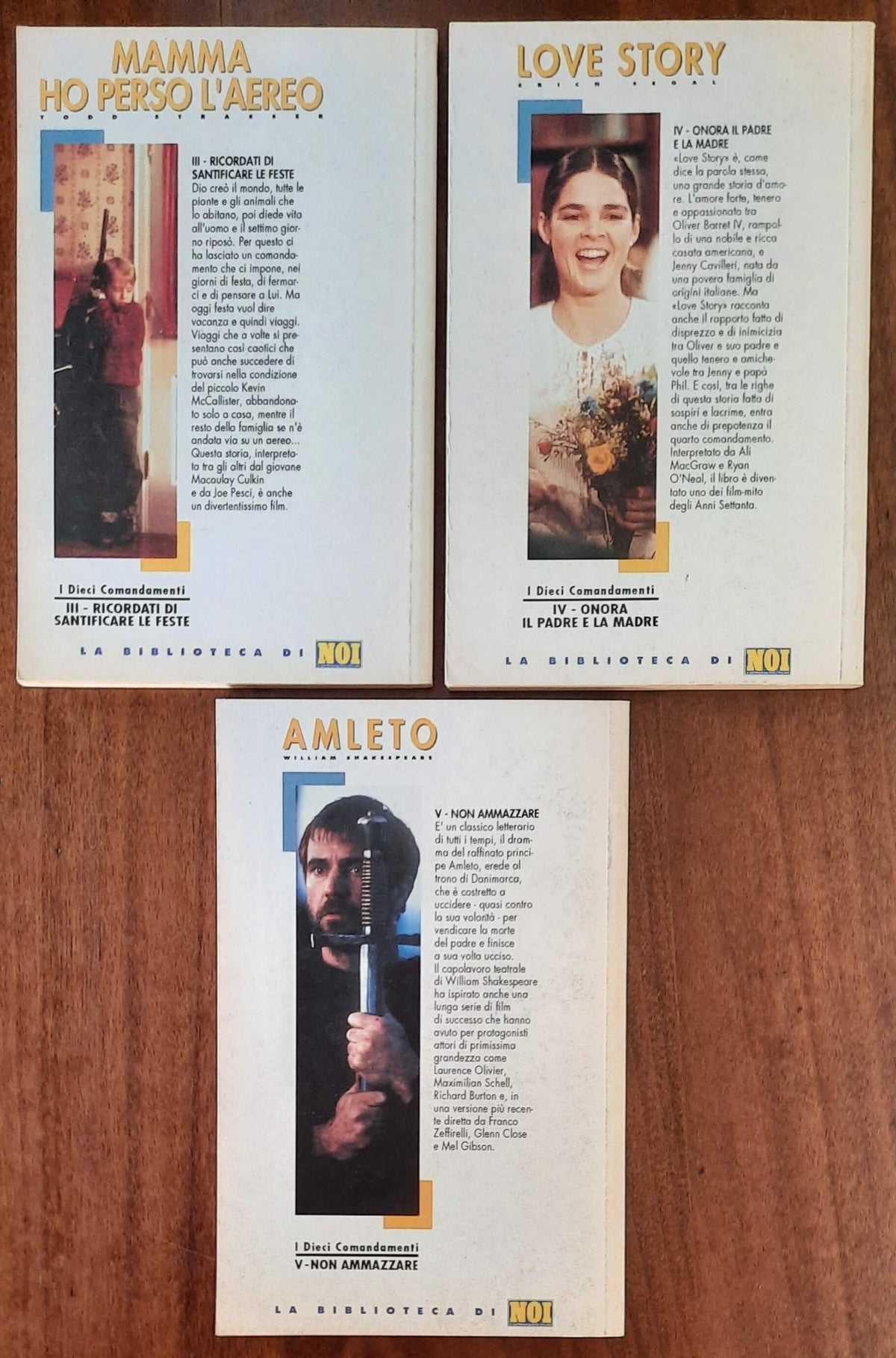 Lotto n. 3 libri allegati al settimanale Noi (Collana I Dieci Comandamenti)