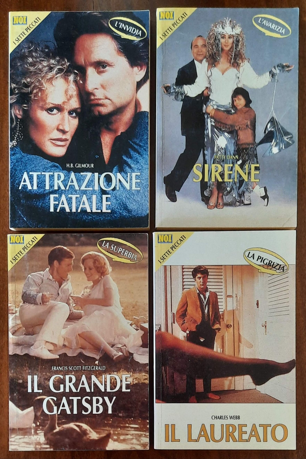 Lotto n. 4 libri allegati al settimanale Noi (Collana I sette peccati)