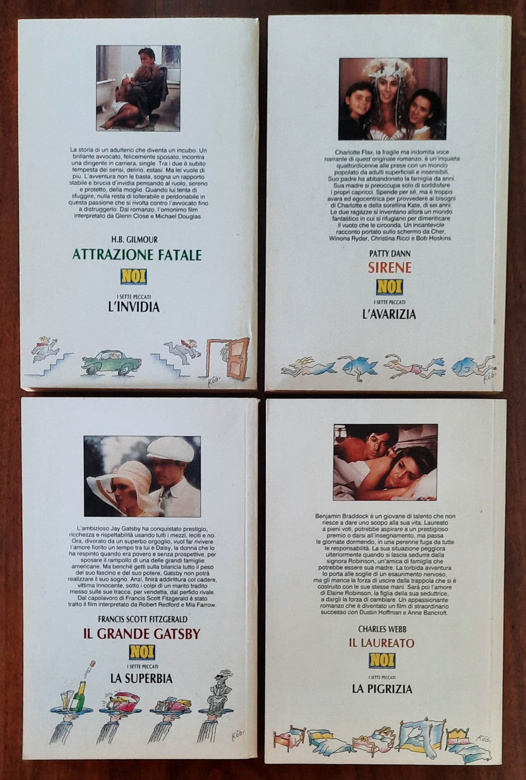 Lotto n. 4 libri allegati al settimanale Noi (Collana I sette peccati)