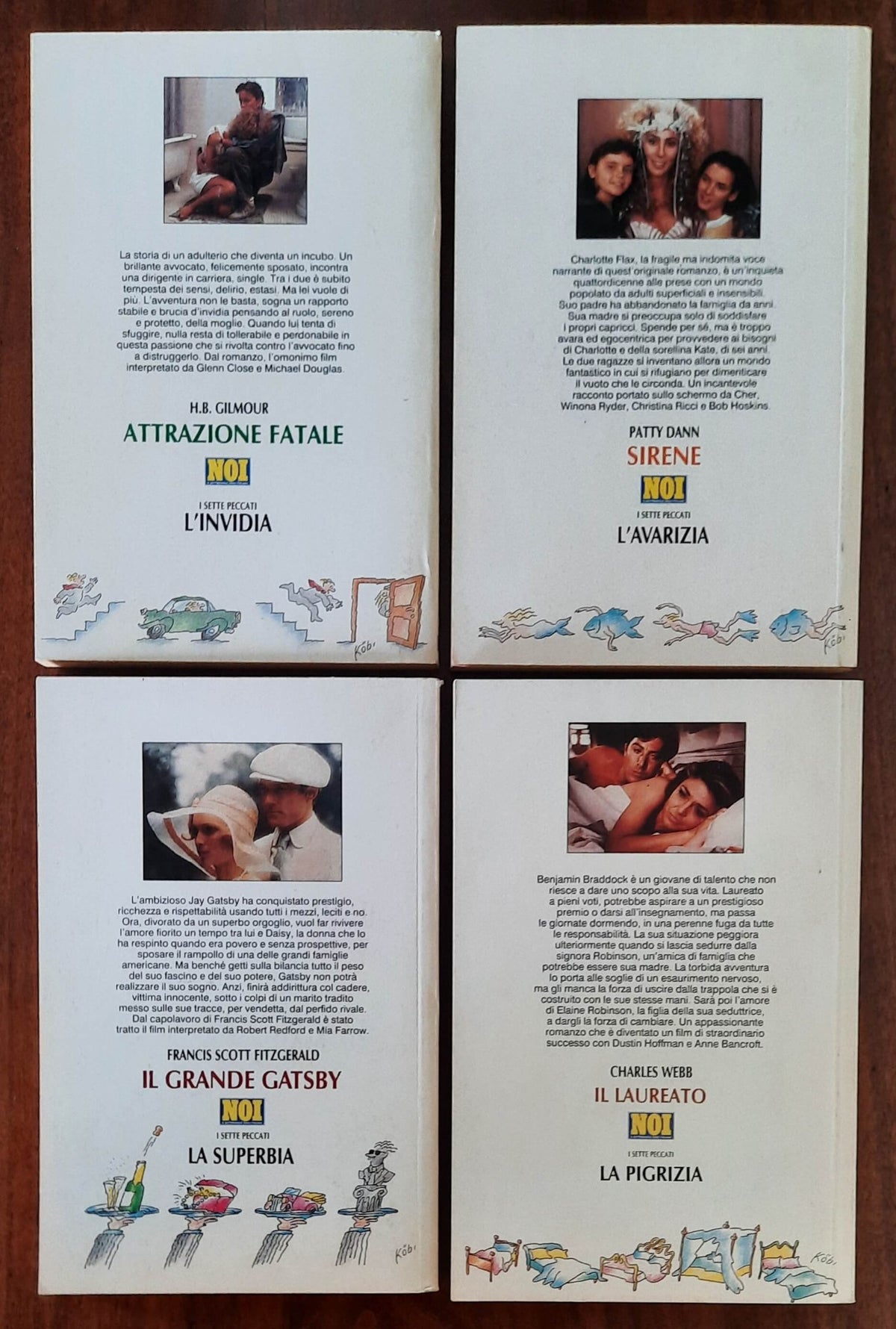 Lotto n. 4 libri allegati al settimanale Noi (Collana I sette peccati)