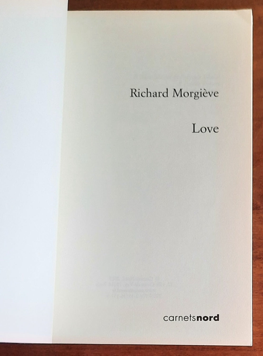 Love - di Richard Morgiève