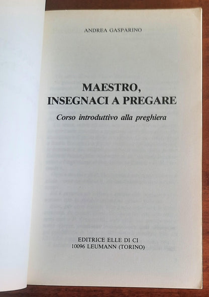 Maestro, insegnaci a pregare. Corso introduttivo alla preghiera