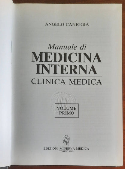 Manuale di Medicina Interna - in due vol. - Edizioni Minerva Medica