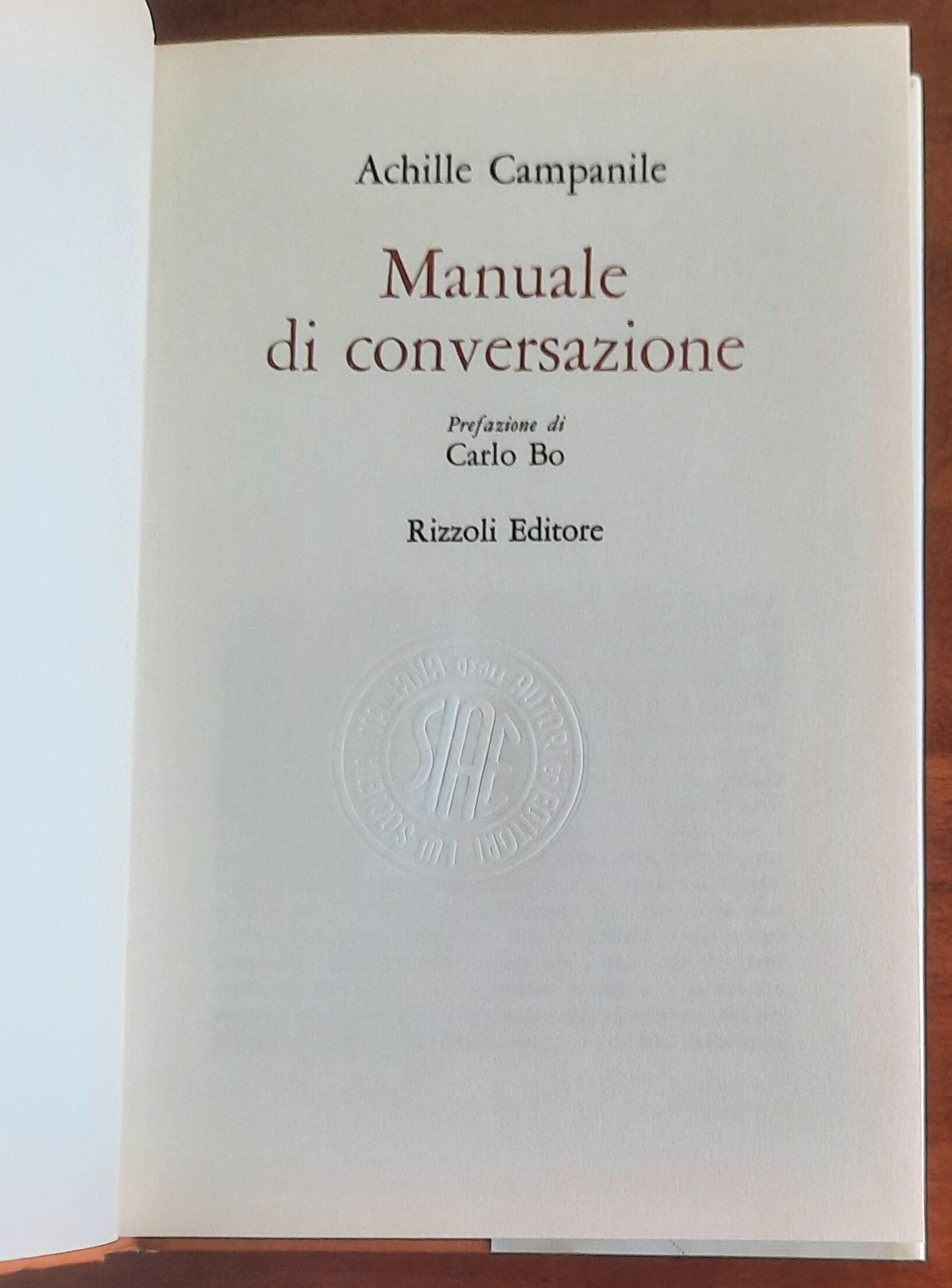 Manuale di conversazione - di Achille Campanile - Rizzoli