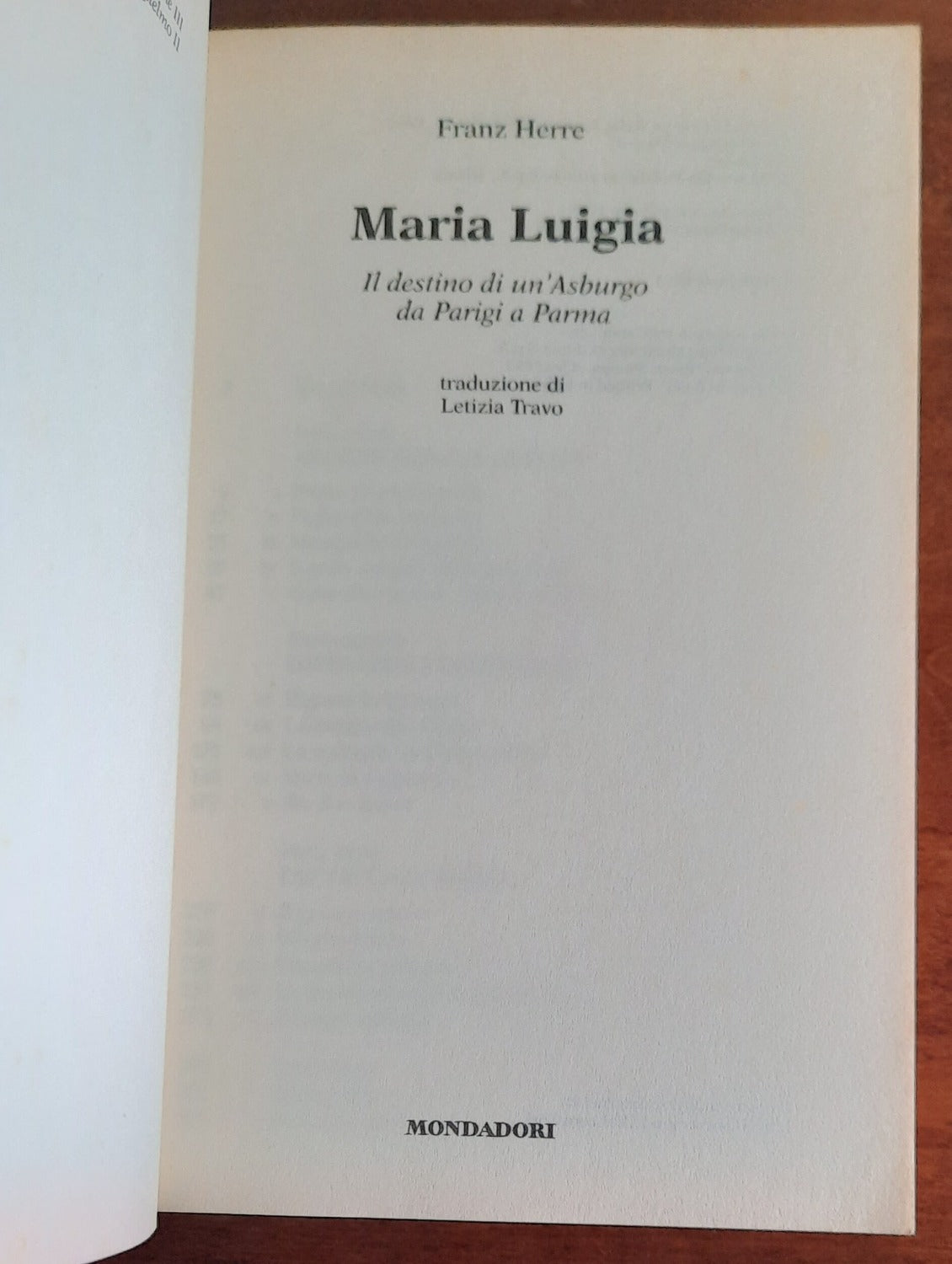 Maria Luigia. Il destino di un’Asburgo da Parigi a Parma - Libreria Biellese