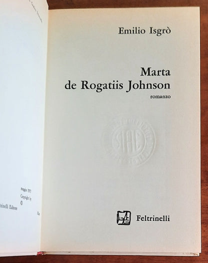 Marta de Rogatiis Johnson - Feltrinelli - 1977