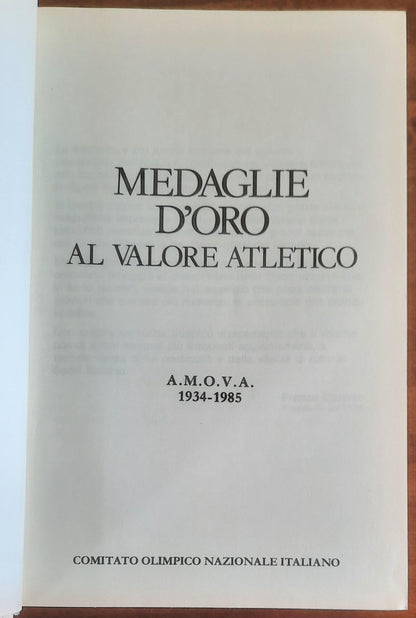 Medaglie d’Oro al Valore Atletico A.M.O.V.A. 1934 - 1985