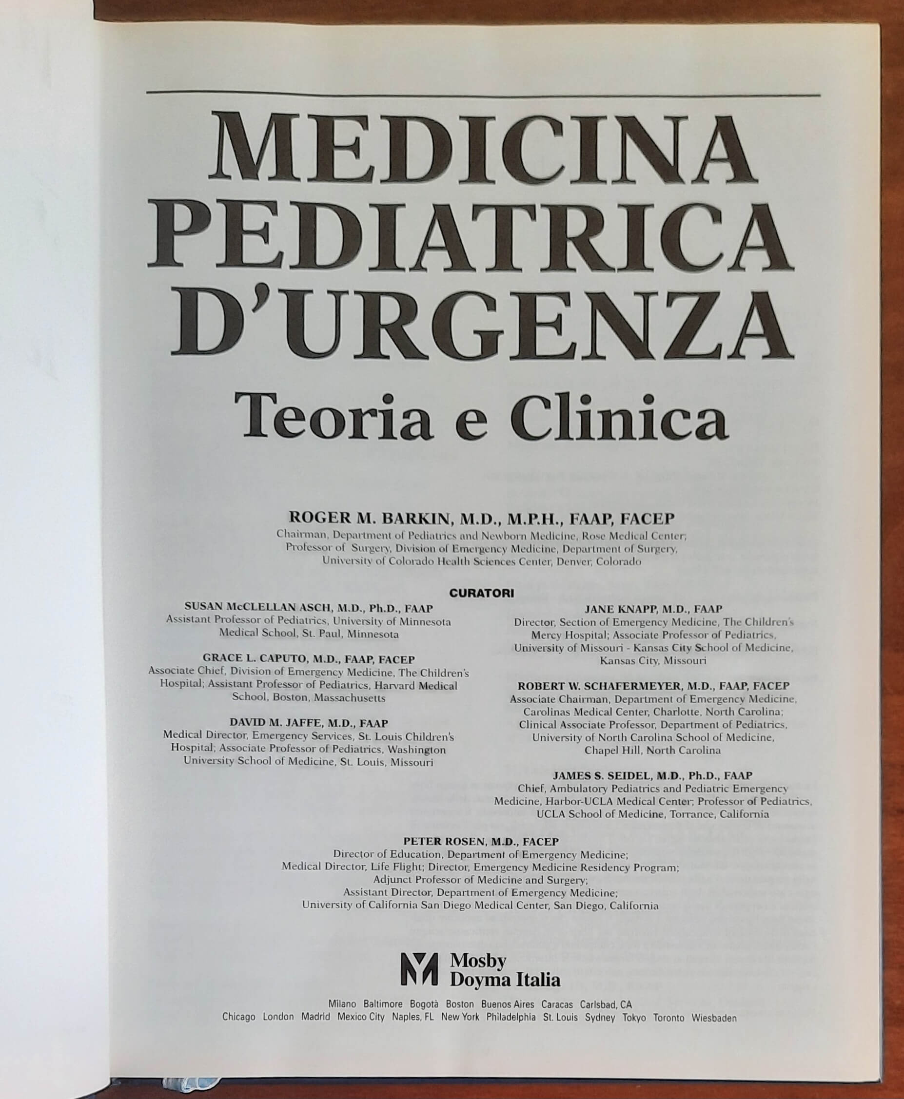 Medicina pediatrica d'urgenza. Teoria e Clinica - Barkin - Mosby Doyma Italia