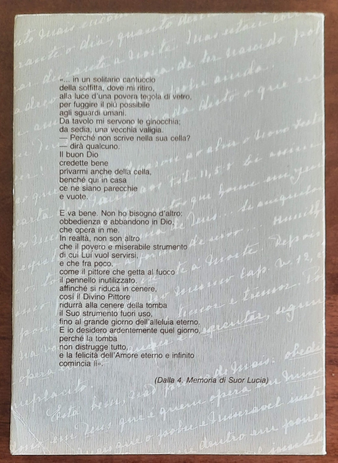 Memorie di Suor Lucia - di Padre Lugi Kondor