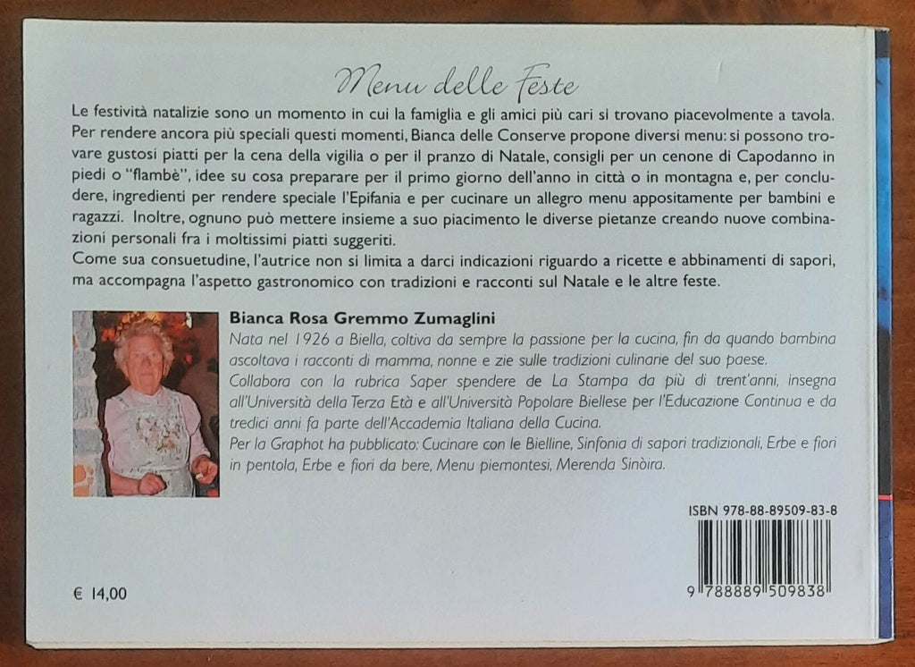 Menu delle Feste - di Bianca Rosa Gremmo Zumaglini - Graphot Editrice